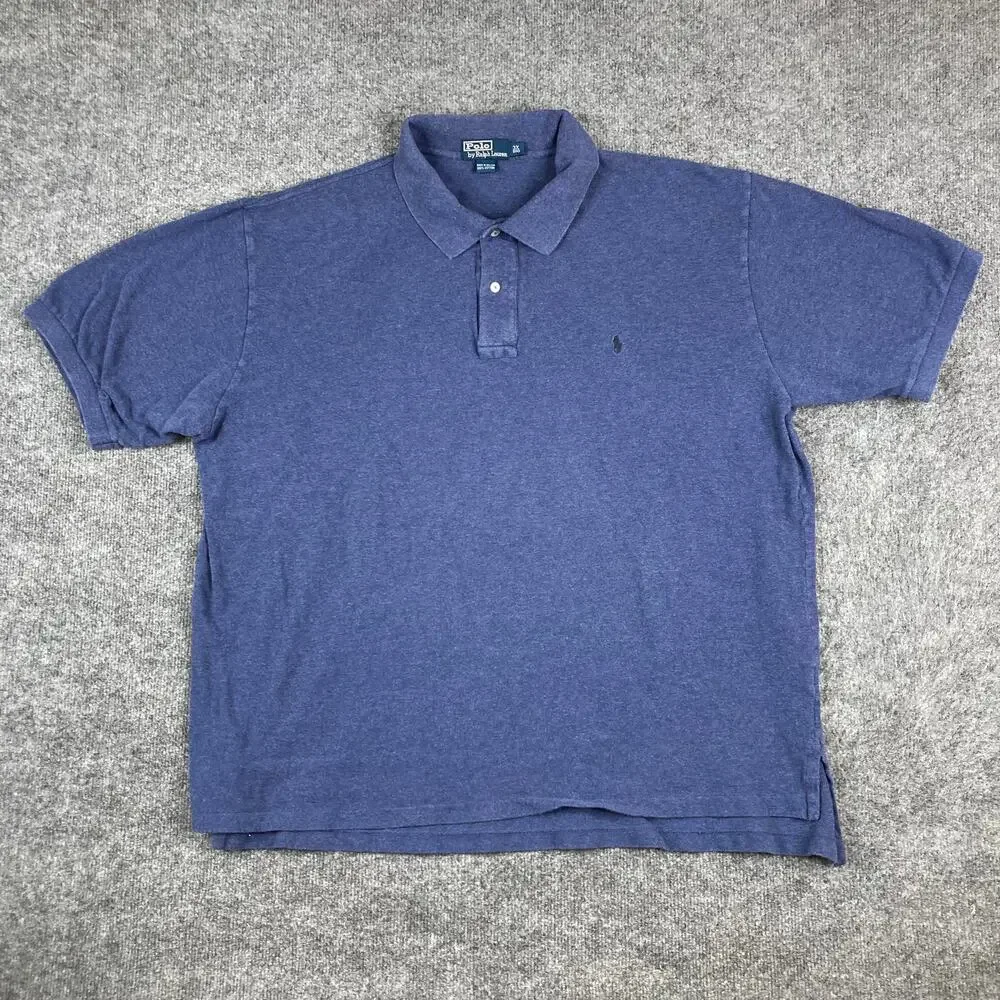 Polo Ralph Lauren Polo‎ Shirt Mens 3X Big Blue Short Sleeve Casual Logo